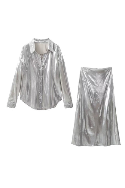 Hedda Shimmering Metallic Set