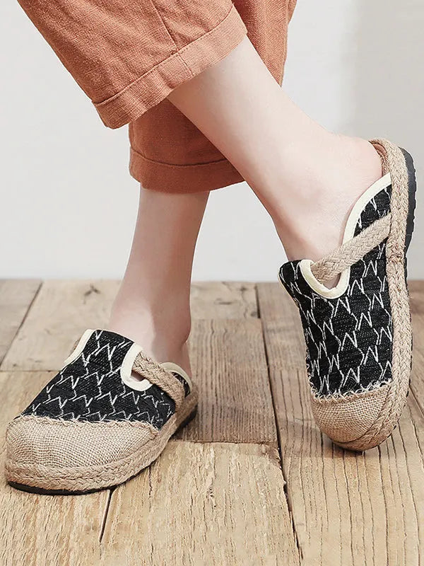 Rhombic Shoes Flat Shoes Slippers