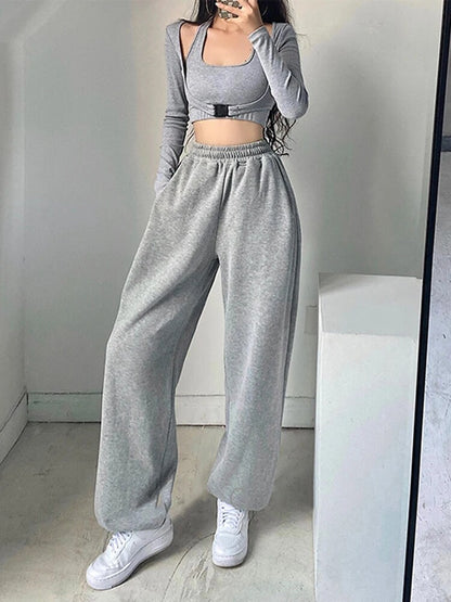 Oversize Sweatpants for High Waist Sports Pants Baggy Pants Female Joggers Harajuku Trousers