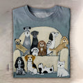 Comstylish Funny Cute Dogs Art Print Casaul Short Sleeve T-Shirt