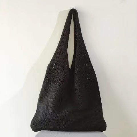 Retro Hollow Hand-Held Shoulder Knitted Wool Bag elevenforest