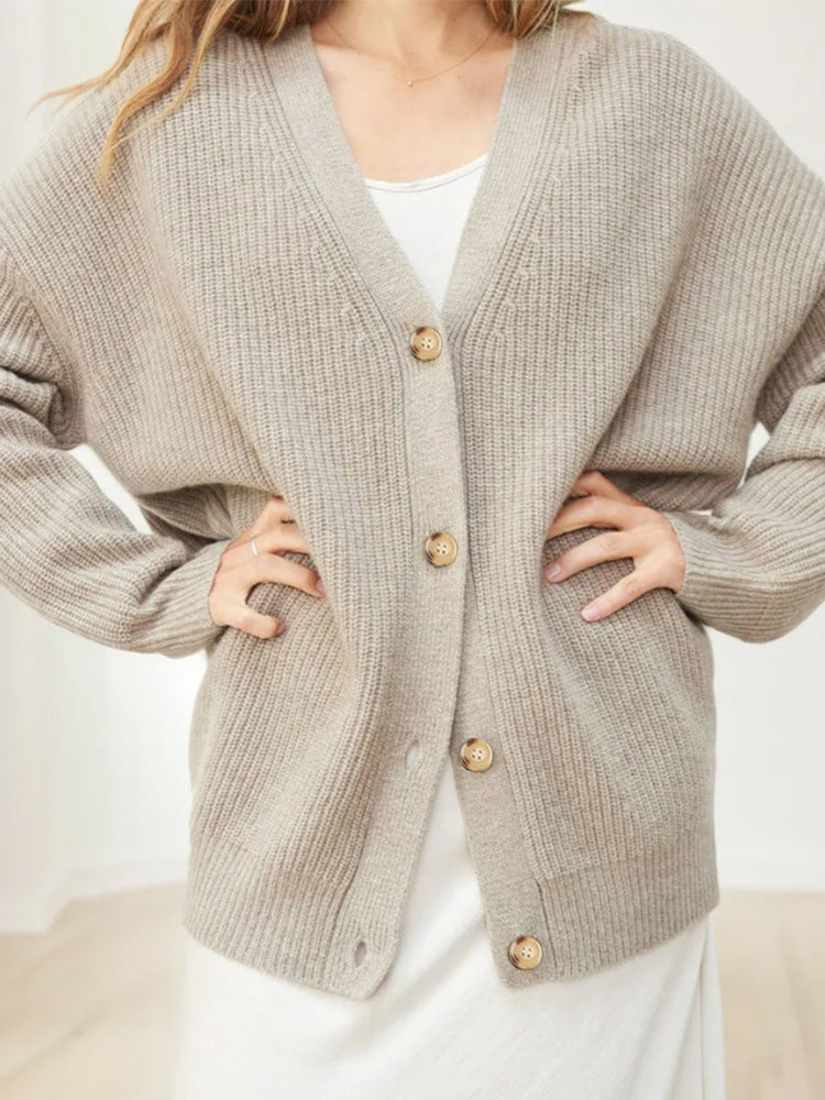 Popular Color Cardigan Sweater Coat Top