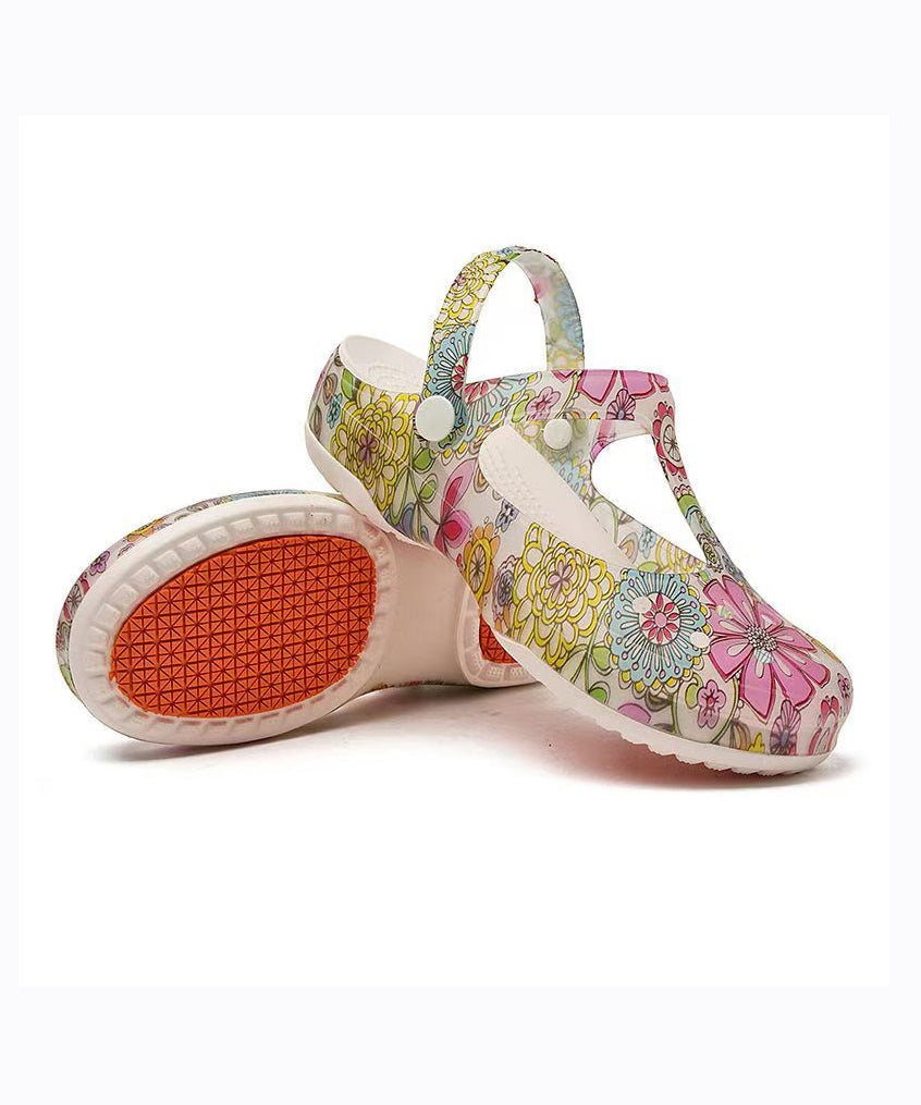 New Summer Hollow Out Print Wedge Beach Slide Sandals Ag1011