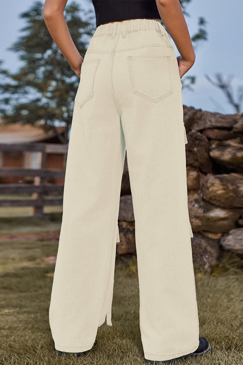 Street Pocket Loose Denim Jeans