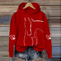 Comstylish Women's Valentine's Day Cute Pony Casual Hoodie