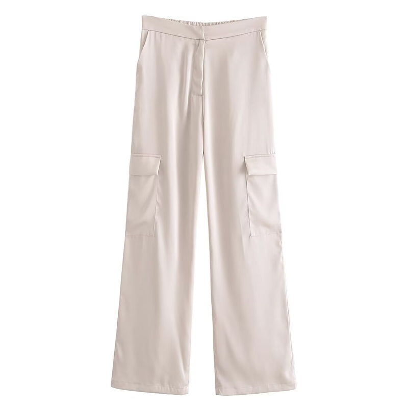 Summer Clothing Stand Collar Long Sleeve Bomber Jacket Working Pants Set – Stylish Outfit for