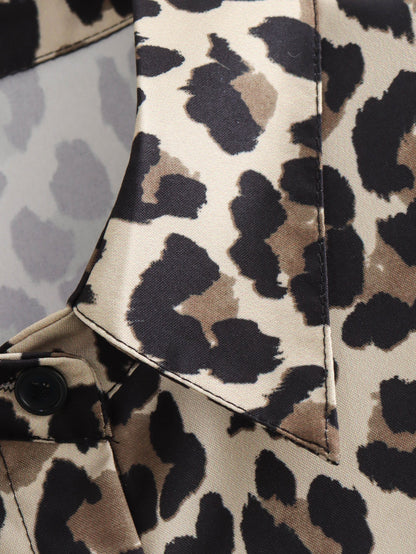 Spring Festival Leopard Shirt Leopard Pants Suit