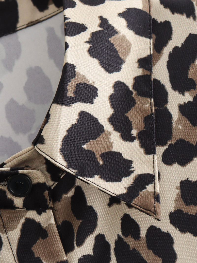 Spring Festival Leopard Shirt Leopard Pants Suit