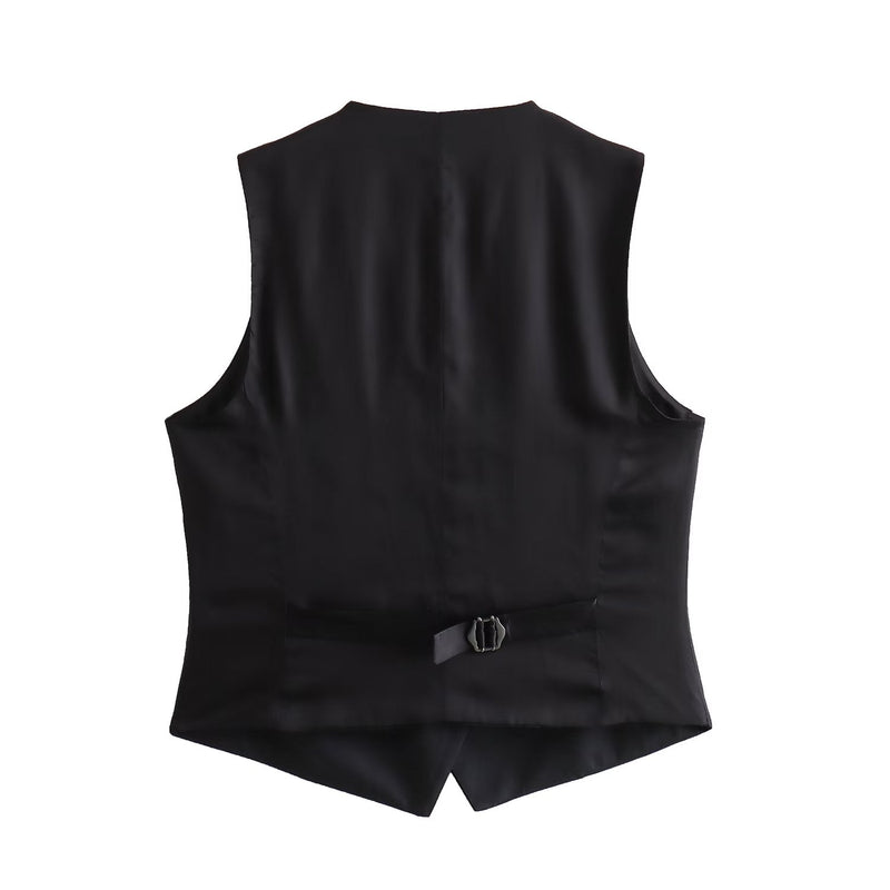 Fall Street Short Vest Pants Suit – Autumn Outfit for Fashionable