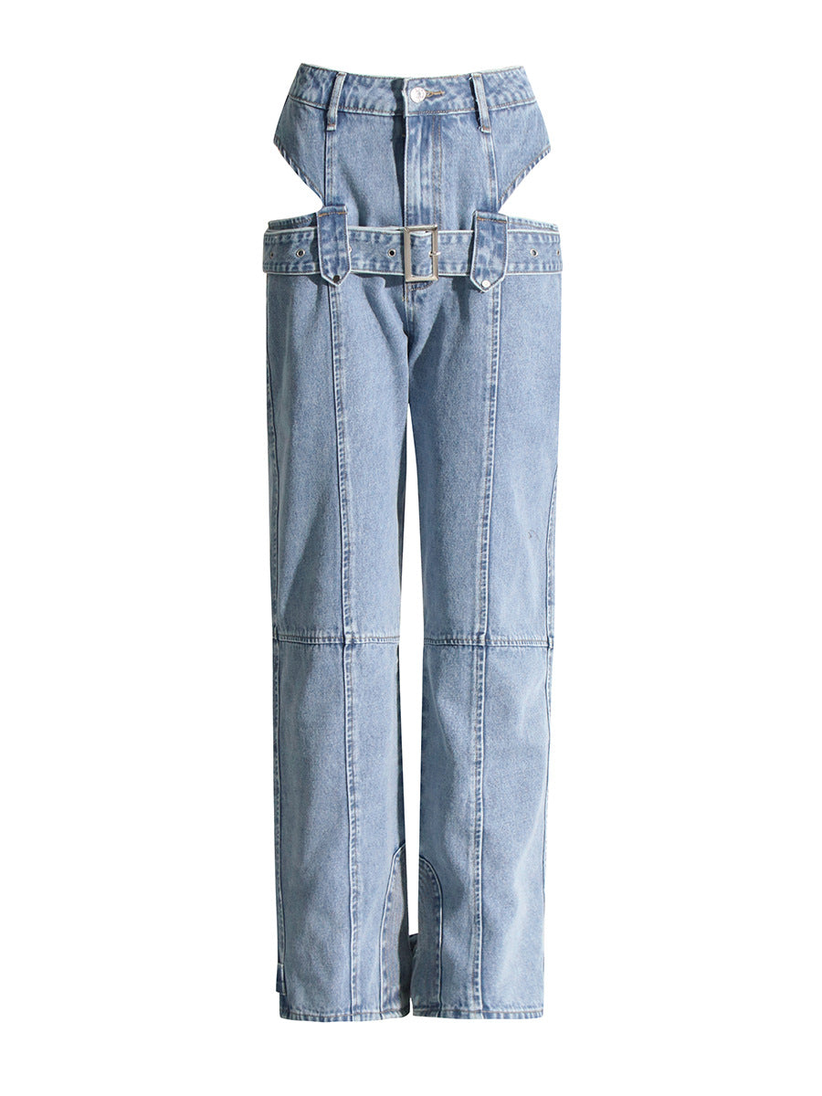 Spring Cropped Overalls Trousers for – Straight Leg Pants Design