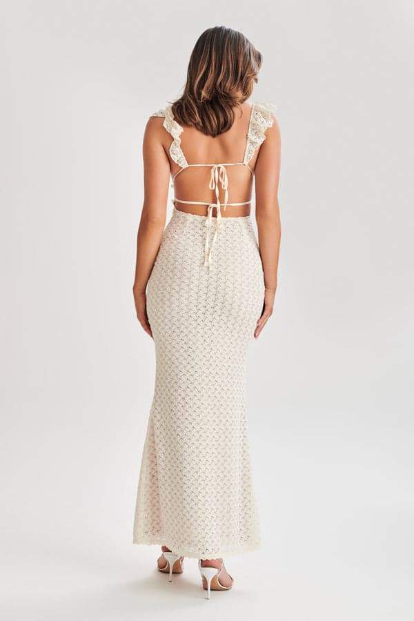 Sweetheart Neck Sleeveless Lace Up Midi Dress