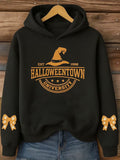 Women's Casual Halloween Graphic Print Warm Hoodie artswardrobe