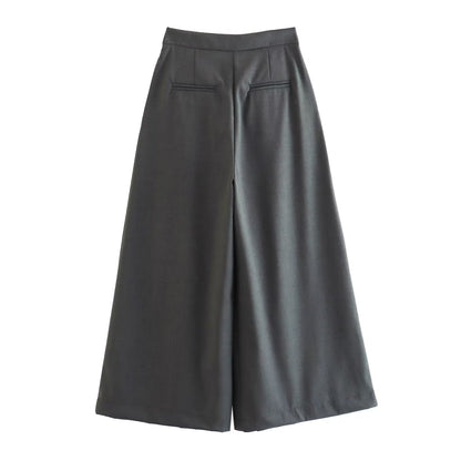 Summer Wind Crumpled Pleated Wide Leg Pants