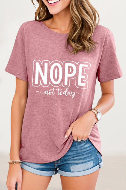 Letter Print O Neck T-shirts