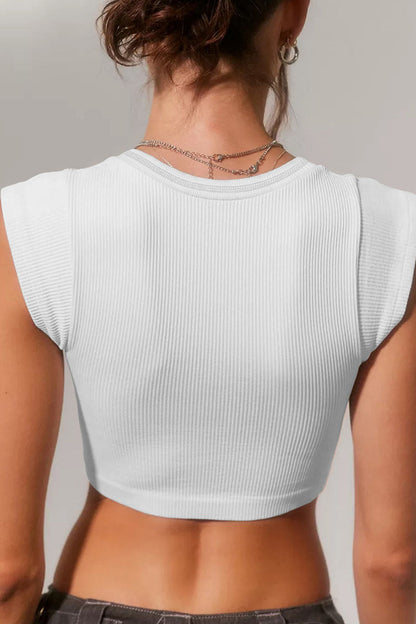 Street Patchwork U Neck T-shirts