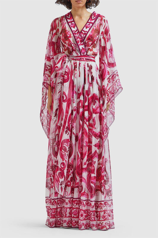 Chiffon Long Sleeve Maxi Dress