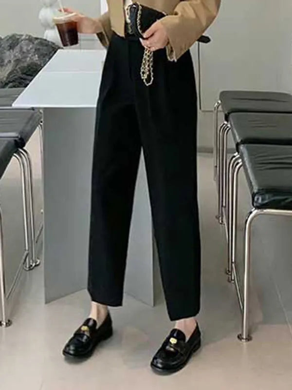 Round-toe Split-joint Loafers