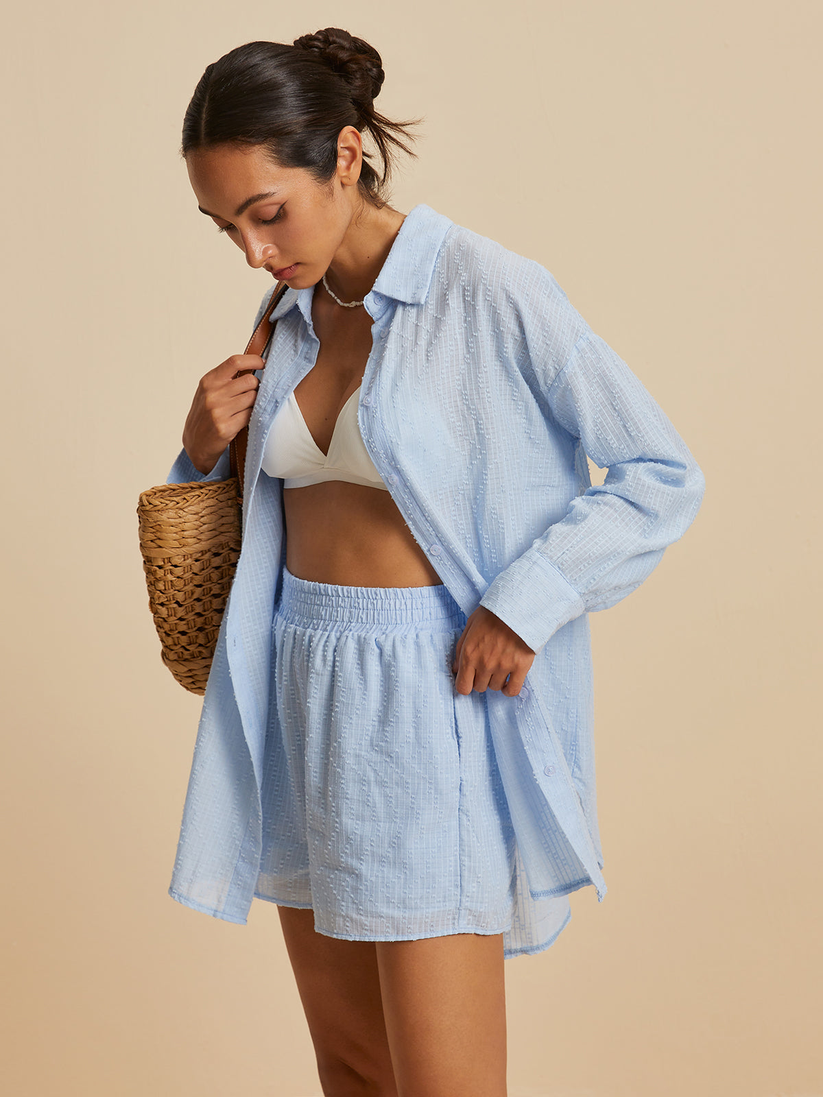 Jacquard Shorts Set