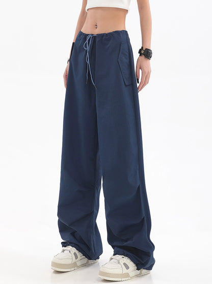 Pants Summer Loose Drawstring Trousers Joggers Baggy Wide Leg Sweatpants Pants Oversized Y2k Clothes
