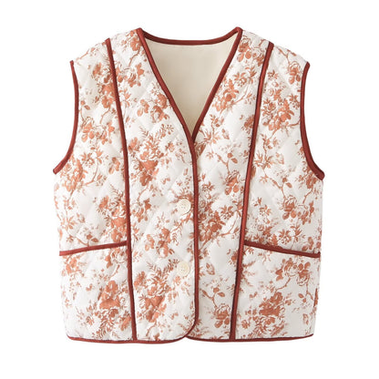 Printed Padded Waistcoat