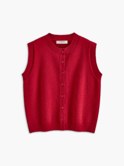 Button Up Sweater Vest