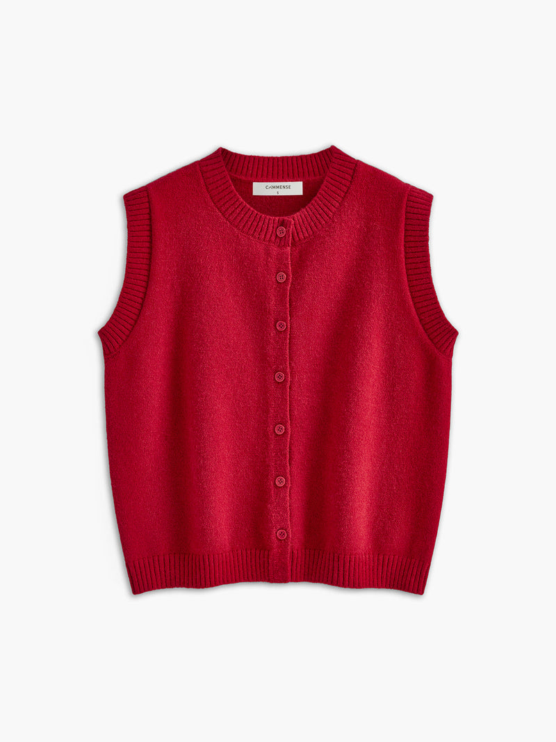 Button Up Sweater Vest