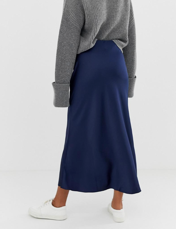 Satin Midi Skirt
