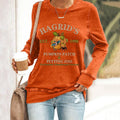 Women's Halloween Hagrid's Pumpkin Patch Print Long Sleeve Sweatshirt artswardrobe
