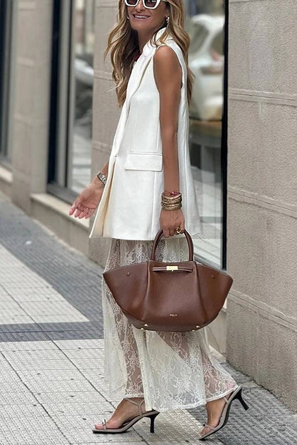 Feeling Lapel Loose Suit Vest