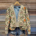Women's Outdoor Squirrel Print Cardigan Sweater artswardrobe