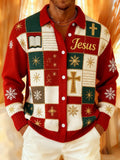 Comstylish Men's Retro Christmas Faith Knitwear