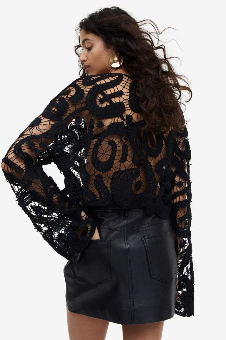 Crochet Crew Collar Top