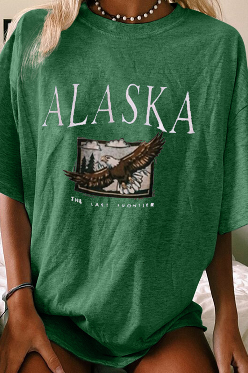 Letter Print Basic O Neck T-shirts
