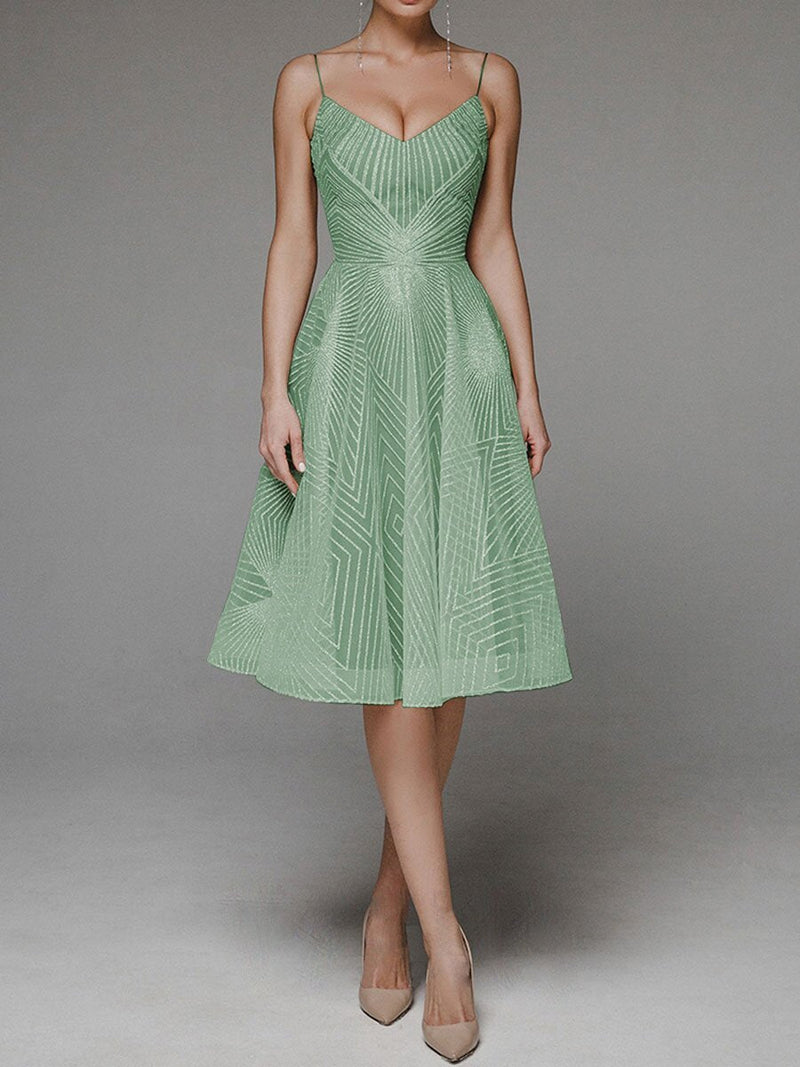 ’s Spring Summer Maxi Dress Strap Embroidered Sleeveless Dress