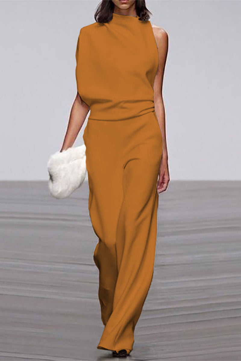 Half a Turtleneck Boot Cut Jumpsuits(12 Colors)