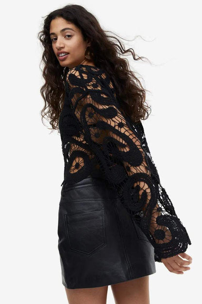 Crochet Crew Collar Top