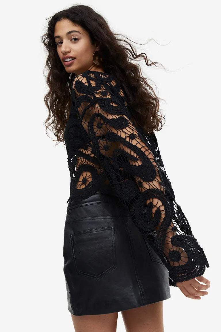 Crochet Crew Collar Top