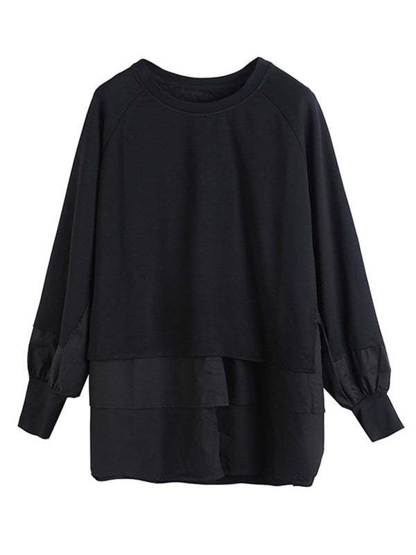 False Two Split-joint Long Sleeve T-shirt
