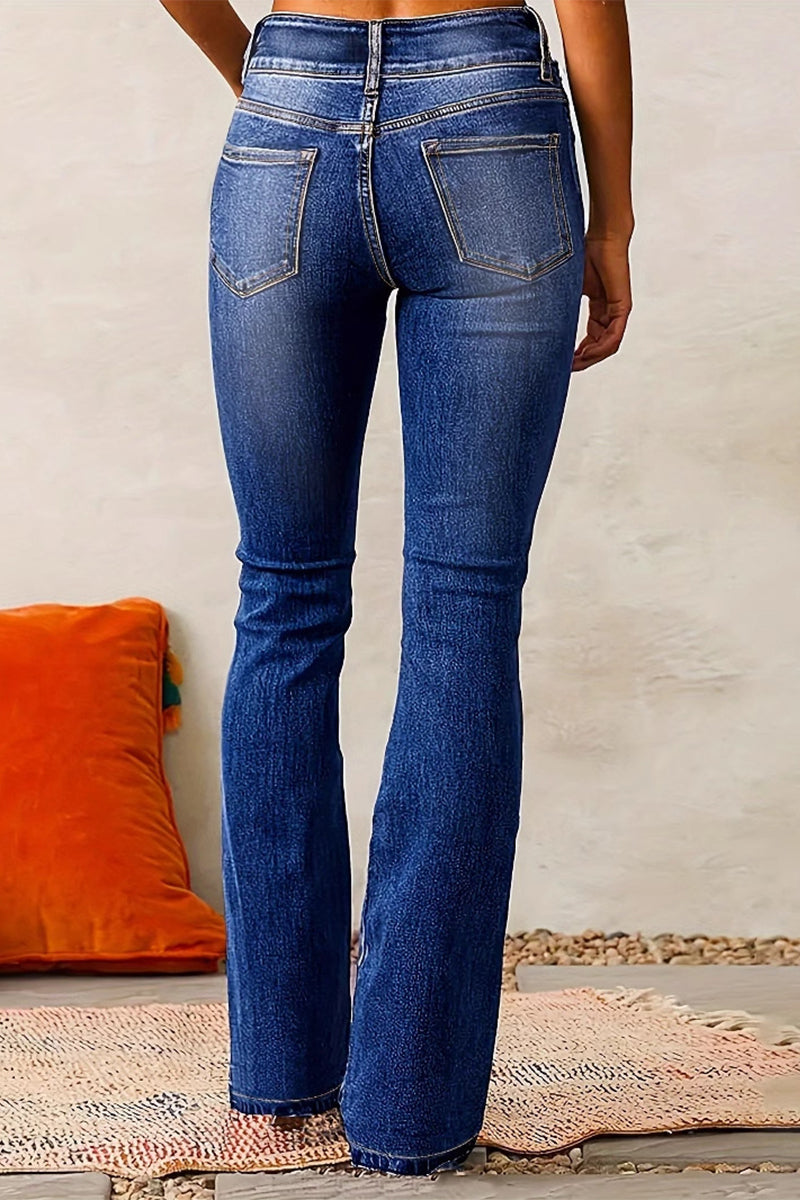 Distressed High Waist Skinny Denim Jeans(3 Colors)