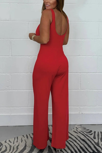 Wide Leg Vest Top Jumpsuit
