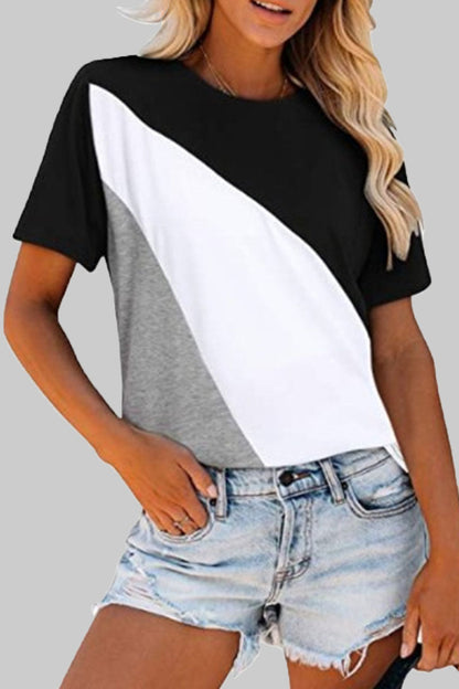 Split Joint O Neck T-shirts