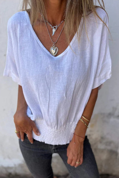 Simplicity V Neck T-shirts(4 Colors)