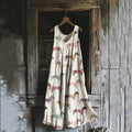 Comstylish Women's Vintage Dachshund Casual Linen And Cotton Midi Dress