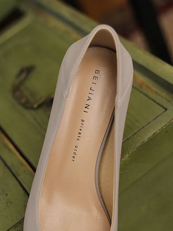 Square Buckle Chunky Square Mid Heel Shoes