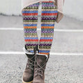 Vintage Fair Isle Knitted Art Comfy Leggings elevenforest