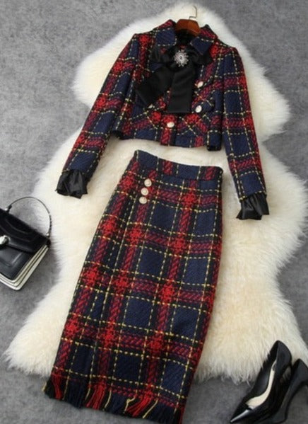 Gabriella Tweed Jacket & Skirt Set