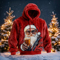 Comstylish Men's Viking Santa Claus Fun Comfortable Plush Hoodie