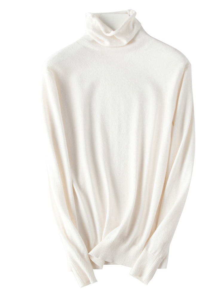 Autumn Winter Sweater Turtleneck Slim Fit Basic Pullovers Korean Knit Tops Bottoming Sweater Stretch Jumpers