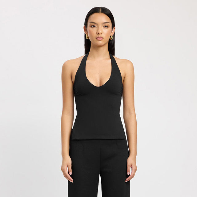 Summer Deep V Neck Hanging Neck Sleeveless Backless Top