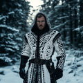 Men's Vintage Viking Celtic Mythology Hooded Cardigan artswardrobe